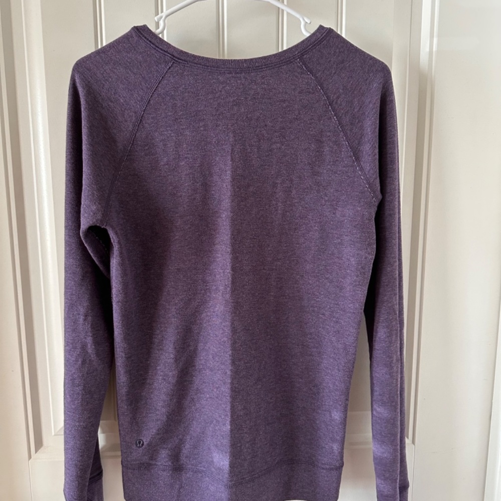 Lululemon Athletic Reversible Stripe Crew Neck Long Sleeve Top Shirt Purple - Picture 8 of 12